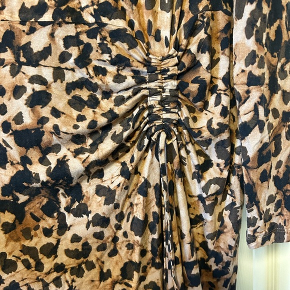 CAbi Selma Leopard Print Long Sleeve Maxi - Size XL - Picture 5 of 7